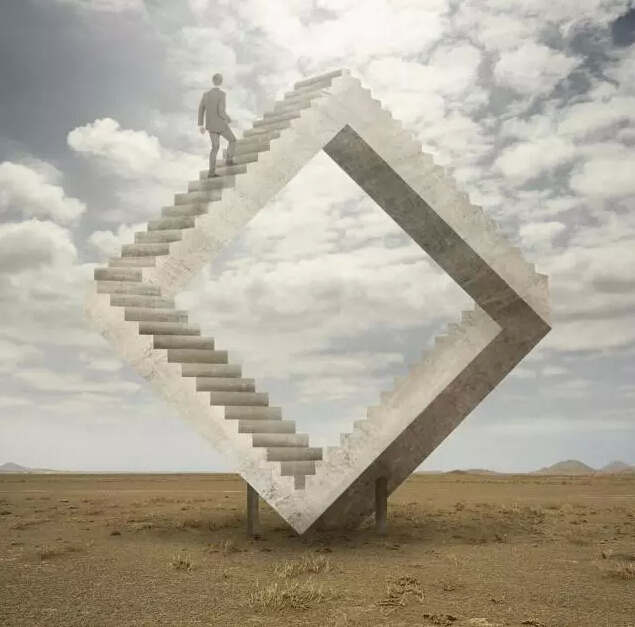 后期合成的空间错觉照片